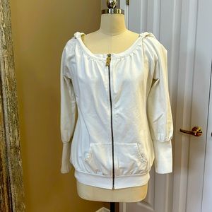 Vintage circa 90’s LaRok zip up hoodie. Unique boatneck style. Pre loved!